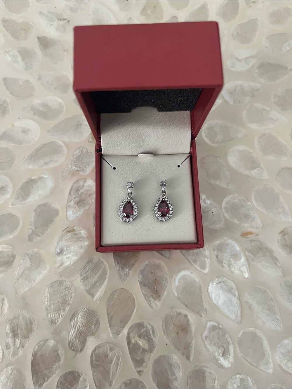 BERRICLE Halo Drop Sterling Silver Earrings